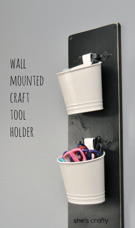 She's Crafty: wall mounted craft tool holder